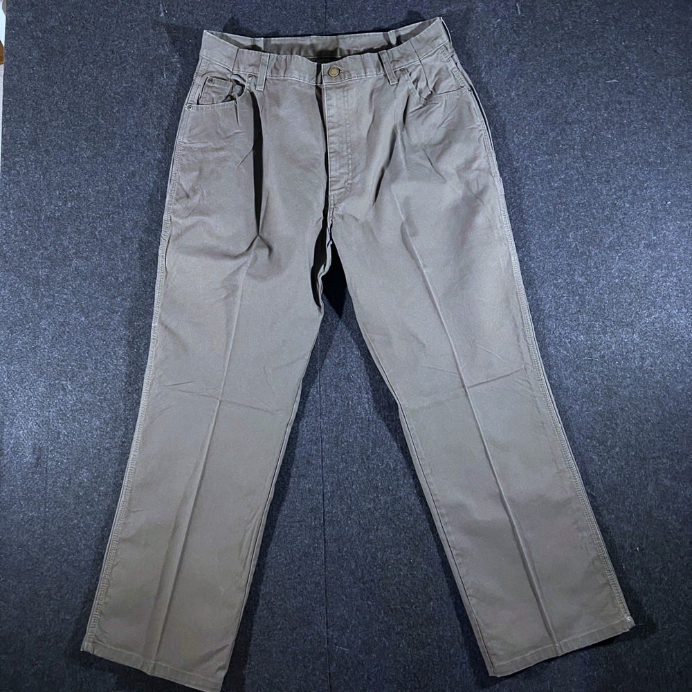 Dickies Carpenter Pants Mens 38x30 Olive Canvas Workwear Utility Painter